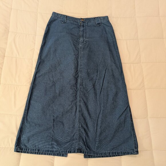 Liz Claiborne denim maxi skirt size 12P - Picture 1 of 4
